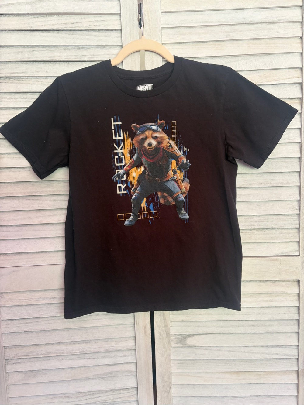 Marvel Printed Logo Tee - Deep Purple and White